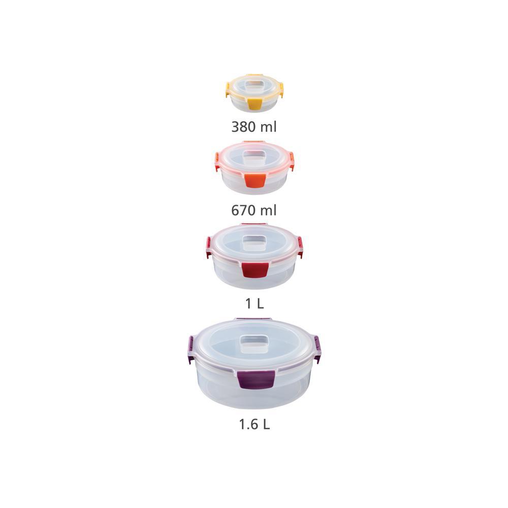 Joseph Joseph Nest™ Lock 4-Piece Multicolour Round Food Container Set